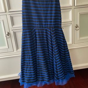Black and blue frilled children’s/teen dress